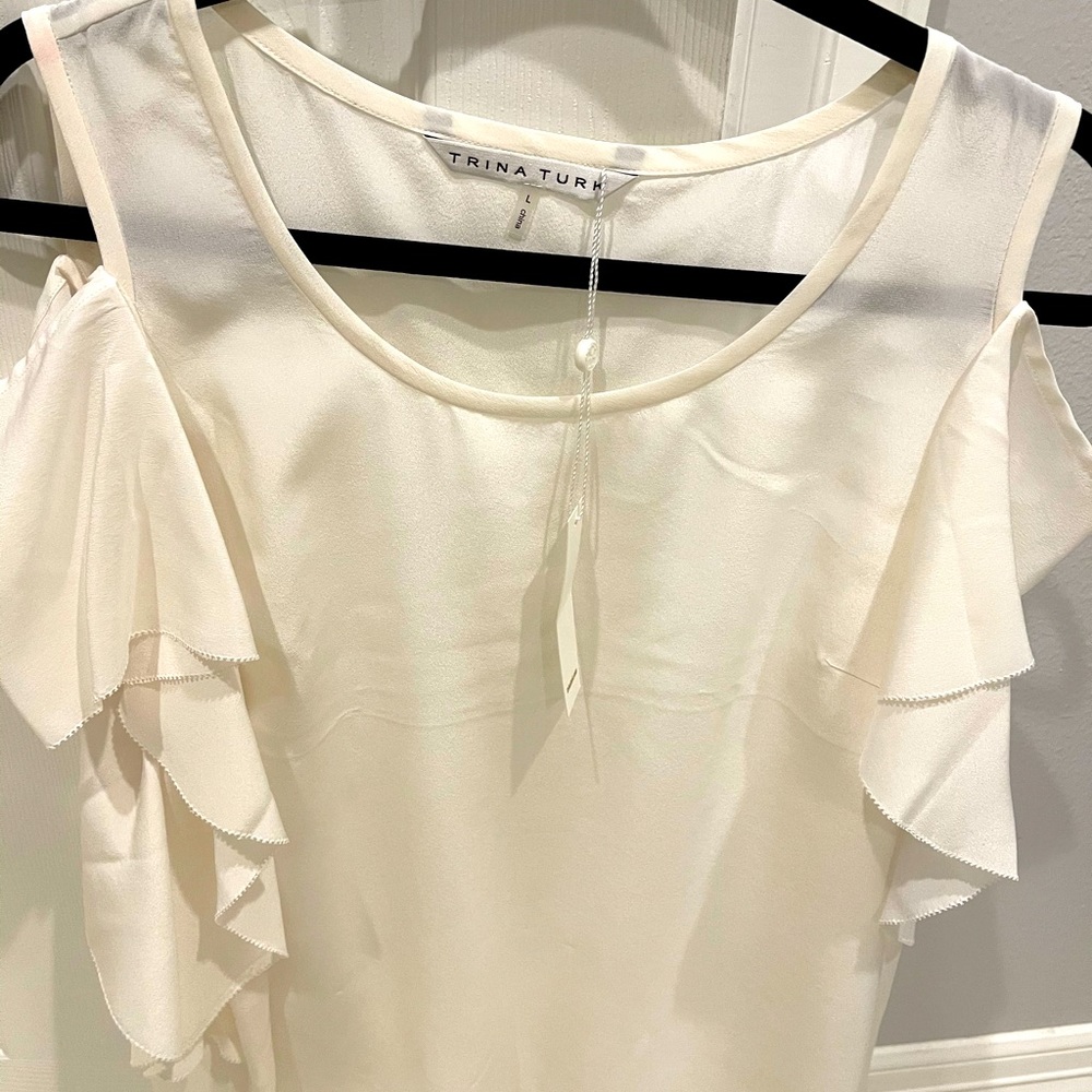 NWT - Trina Turk large cold shoulder top
